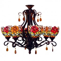 Lustra Rose 6 Light Tiffany...